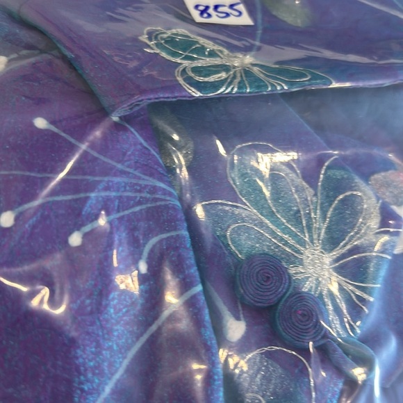 Elaine Collection Purple Silk Open Front Jacket. Size S (855) - Picture 9 of 9